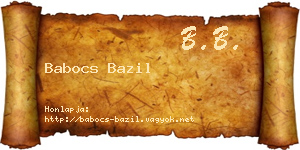 Babocs Bazil névjegykártya
